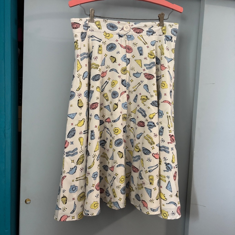 Steady Clothing Breakfast Brunch Print Pinup Skirt - Picture 6 of 8